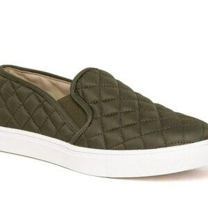 Steve Madden - Quilted Slip On Sneaker in Olive Green - Size 7.5